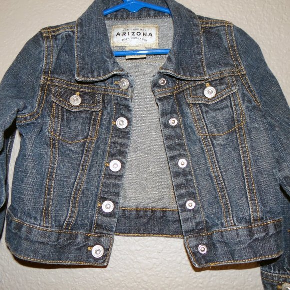 Arizona Jean Company Blue Denim Jacket with snaps Size 4 girls - Picture 3 of 6